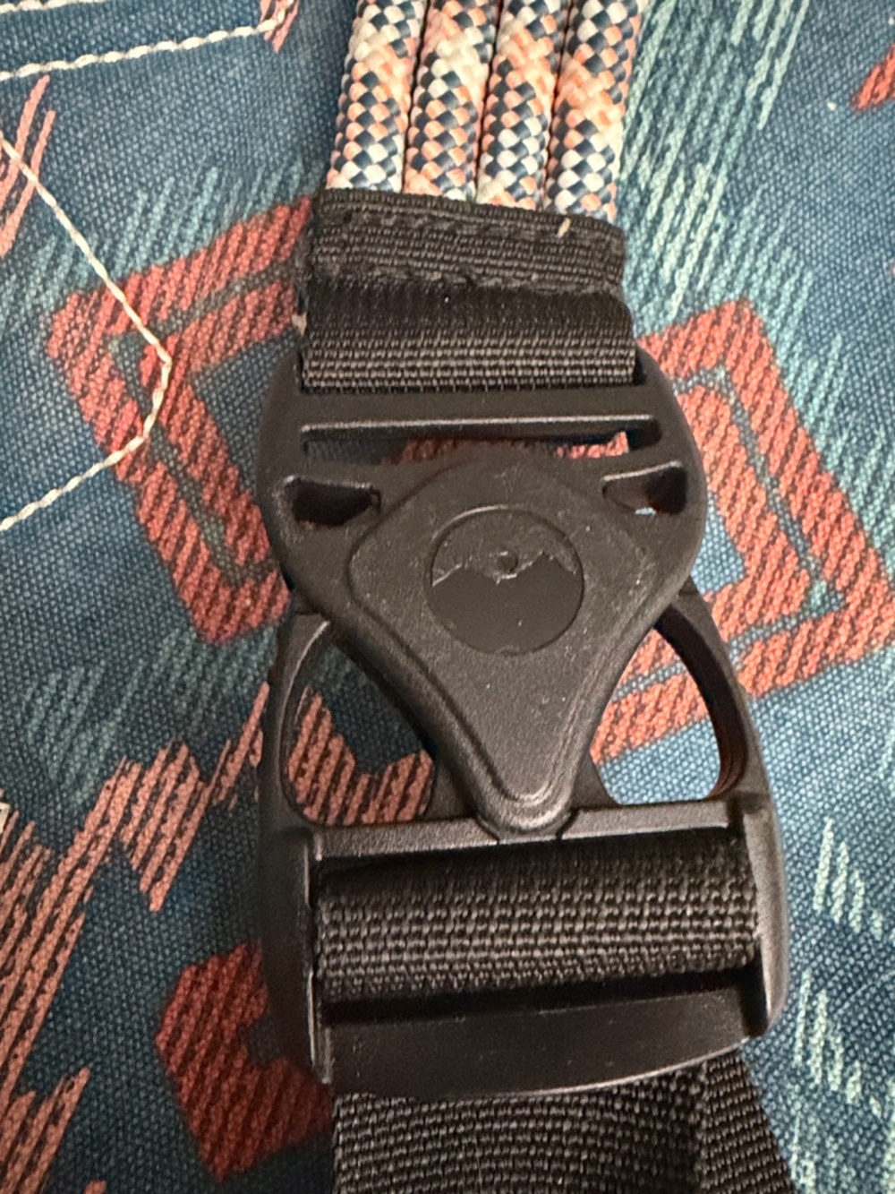 Kavu Teal and Rust Aztec Sling Pack - Picture 4 of 6